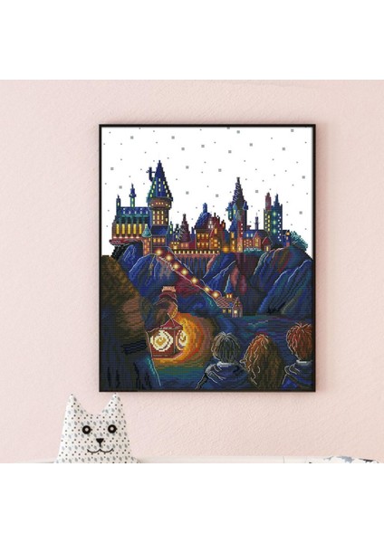 Kale Desen Boyutları Craft Damgalı Çapraz Nakış Kiti 44X53CM 11CT (Yurt Dışından)