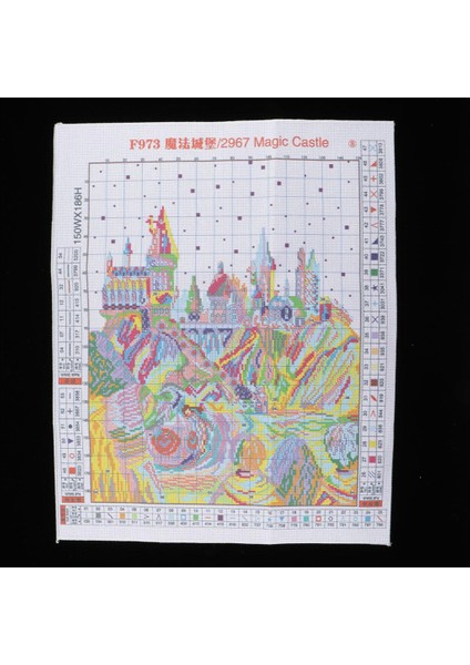 Kale Desen Boyutları Craft Damgalı Çapraz Nakış Kiti 44X53CM 11CT (Yurt Dışından)