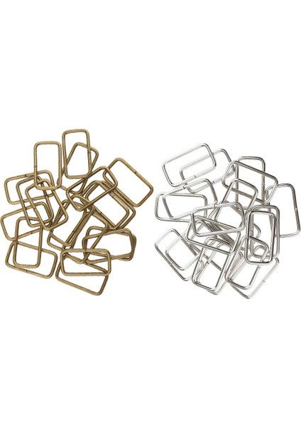 Dıy Çanta Yapımı Için 40X Metal Kare Toka Torbası Kayış Konnektörü Aksesuarları (Yurt Dışından)