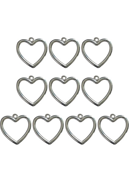 10X Metal Zanaat I Dıy Kemerler Anahtarlıklar Kemerler Çantalar Için HEARTHOLE30X29X2.5MM (Yurt Dışından)