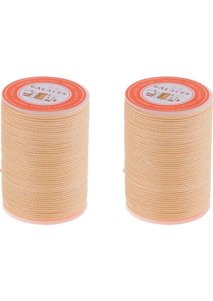 2pcs Bej Yuvarlak Mumlu Iplik Dizesi Deri Dikiş Dikiş Takı El Sanatları (Yurt Dışından)