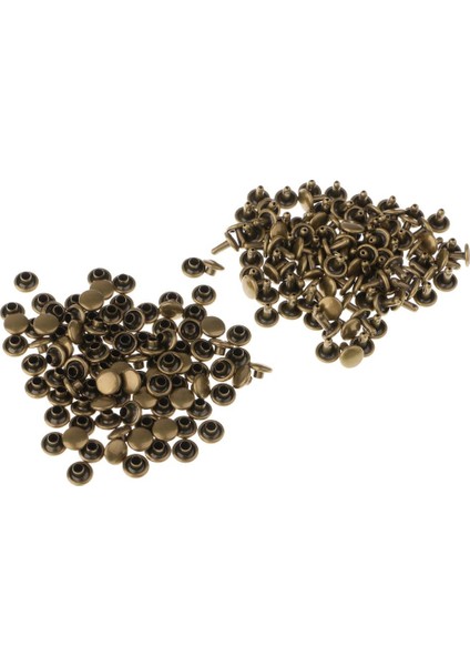 100 Çift Perçin 6/8/9/10MM Dia Çiviler El Sanatları Dıy Perçinler 6mm x 4mm, 6mm x 5mm (Yurt Dışından)
