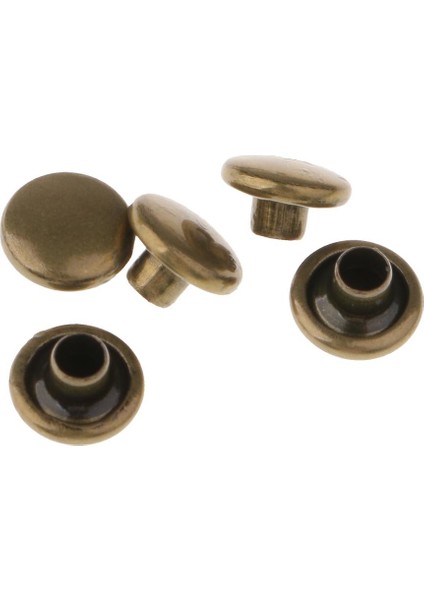 100 Çift Perçin 6/8/9/10MM Dia Çiviler El Sanatları Dıy Perçinler 6mm x 4mm, 6mm x 5mm (Yurt Dışından)