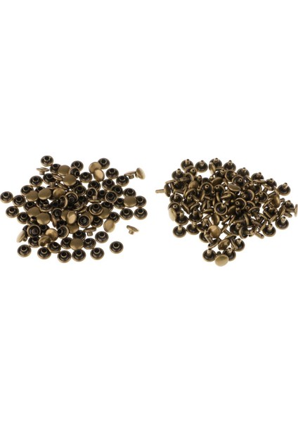100 Çift Perçin 6/8/9/10MM Dia Çiviler El Sanatları Dıy Perçinler 6mm x 4mm, 6mm x 5mm (Yurt Dışından)