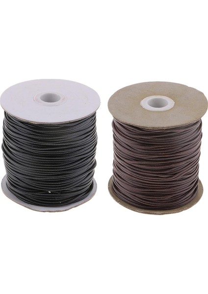 2pcs 2mm Örgülü Mumlu Pamuklu Ip Kablosu Bilezik Ipi Çok Amaçlı Dıy (Yurt Dışından)