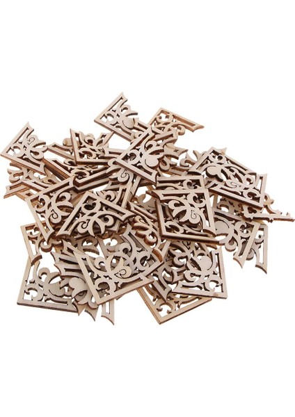 50PCS Ahşap Aplike Kauçuk Zanaat Süslemeleri Dıy Ahşap Asılı Dekor (Yurt Dışından) indirimleri
