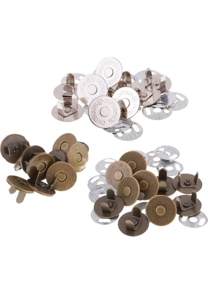 20 Set Metal Manyetik Toka Çanta Torbası Dikiş El Sanatları Için Kapak Kapanışları (Yurt Dışından)
