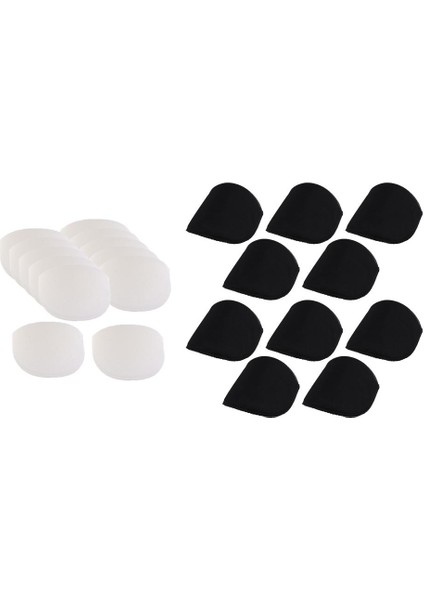6 Çift Beyaz Dikiş Sünger Omuz Pedleri Dikiş El Sanatları ve 5 Çift Siyah (Yurt Dışından)