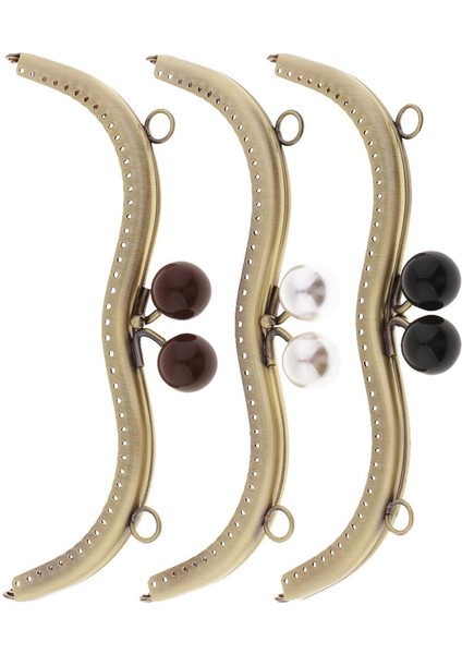 3pcs M Şekli Vintage Metal Çanta Çerçevesi Boncuklar Toka Diy Cüzdan Yapım Malzemeleri (Yurt Dışından)