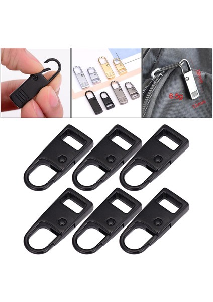 6x Metal Ayrılabilir Fermuar Etiketleri Çekme Sekmeleri Giyim Çantaları Için Set S (Yurt Dışından) fırsatları