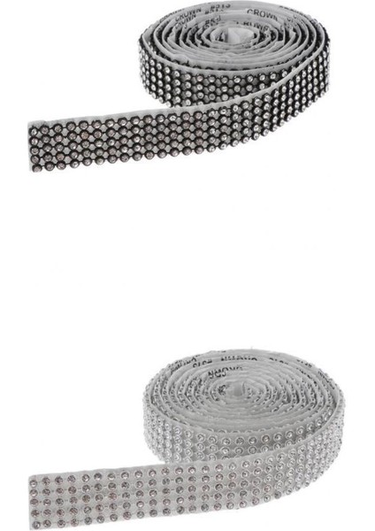 2 Adet Satır Rhinestone Kurdele Elmas Örgü Şal Rulo Diy Zanaat (Yurt Dışından)