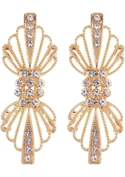 2 Çift Kristal Kapatma Konnektörleri Tıkatlar Düğme Metal Bel Genişletici Kancalar Gözler (Yurt Dışından)