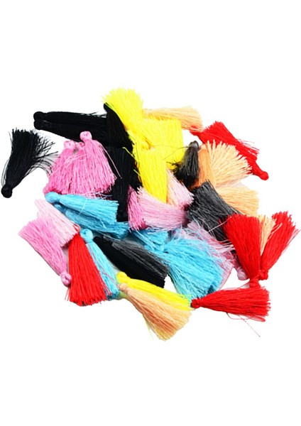 50X Mix Ipek Püskül Cazibesi Kolye Saten Püsküller Takı Küpe 40MM Yapmak (Yurt Dışından)
