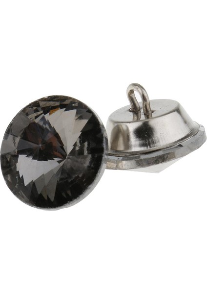 10X25 Parçalar Kanepe Başlık Döşeme Dekorasyonu Için Kristal Düğmeler 18MM Gri 10 Adet (Yurt Dışından)