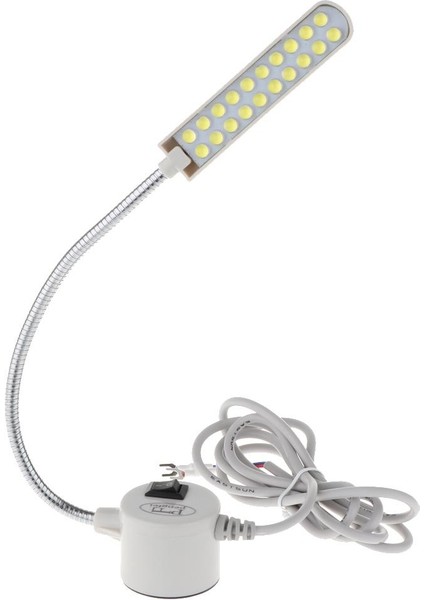 Dikiş Makinesi Için Manyetik Tabana Sahip 220V 20-Bunulb Çalışma Goopeneck Lambası (Yurt Dışından)