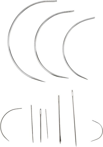 10 Adet Döşeme Halı Deri Tuval Onarımı Kavisli El Dikiş Kiti (Yurt Dışından)