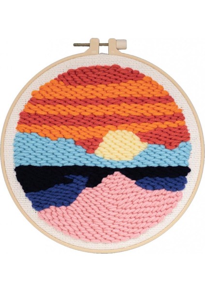 Yeni Başlayanlar Için Ayarlanabilir Yumruk Kalem Yumuşak Iplik ile Yumruk Iğne Kiti - Sunset Style 4 (Yurt Dışından)