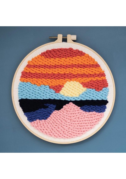 Yeni Başlayanlar Için Ayarlanabilir Yumruk Kalem Yumuşak Iplik ile Yumruk Iğne Kiti - Sunset Style 4 (Yurt Dışından)