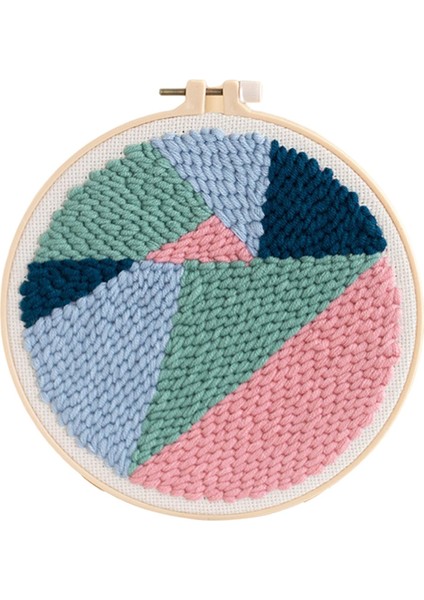 Yumruk Iğne Kitleri Iplik Halı Nakış Hoop Dıy Iğne Ev Dekorasyonu 20 cm Geometrik Desen (Yurt Dışından) modelleri
