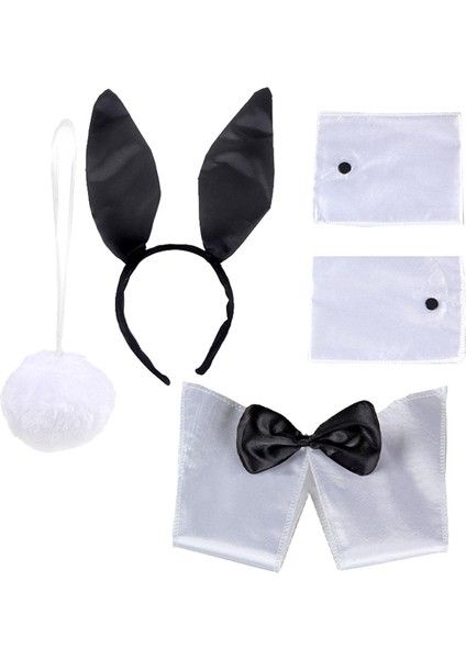 Head Band Bow Tie Bileklik Kuyruk Başlık Dekoratif Bowtie Tavşan Kostümü (Yurt Dışından)