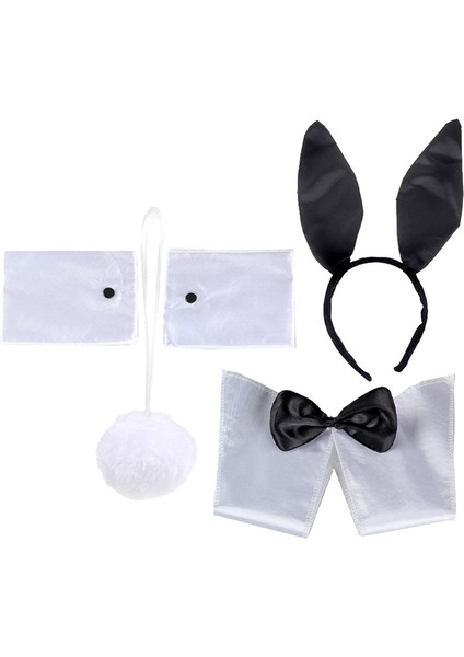 Head Band Bow Tie Bileklik Kuyruk Başlık Dekoratif Bowtie Tavşan Kostümü (Yurt Dışından) fırsatları