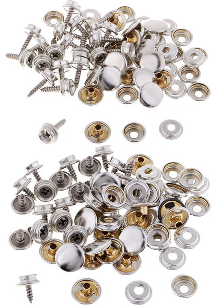 40 Set Paslanmaz Çelik Çıtçıtlar Deniz Tuval Çadırı Için Vida Saplamaları (Yurt Dışından)