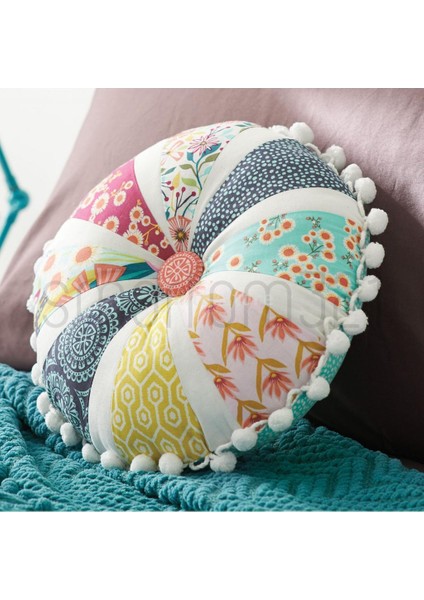 1 Yard Etnik Stil Trim Şerit Pom Pom Püskül Topu Saçak Aplike 5 cm Genişlik (Yurt Dışından)
