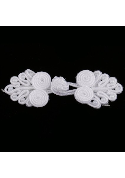 4X20 Çift Cheongsam White Için Boncuklu Çin Düğüm Kurbağa Düğmeleri 4 Adet (Yurt Dışından)