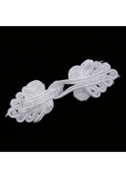 4X20 Çift Cheongsam White Için Boncuklu Çin Düğüm Kurbağa Düğmeleri 4 Adet (Yurt Dışından)