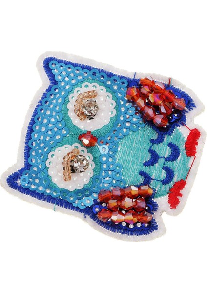 Diamante Baykuş Tasarımı Sequin Aplike Yama Dikiş Elbise Bez Torba Dekor (Yurt Dışından)