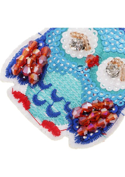 Diamante Baykuş Tasarımı Sequin Aplike Yama Dikiş Elbise Bez Torba Dekor (Yurt Dışından) modelleri