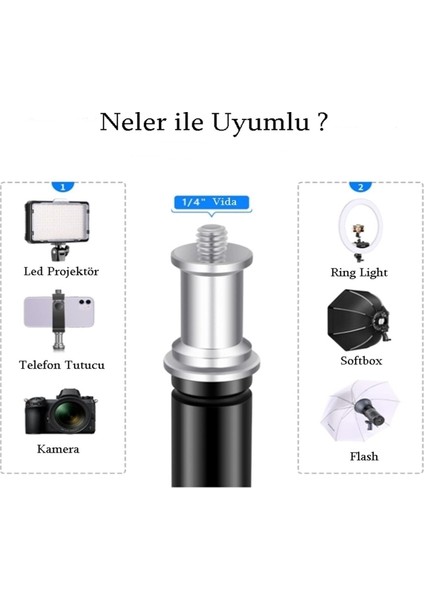 2.1 Metre Sarsılmaz Metal Tripod Işık Tripodu Universal Fotoraf Makinesi Tripodu Şemsiye Tripodu fiyatları