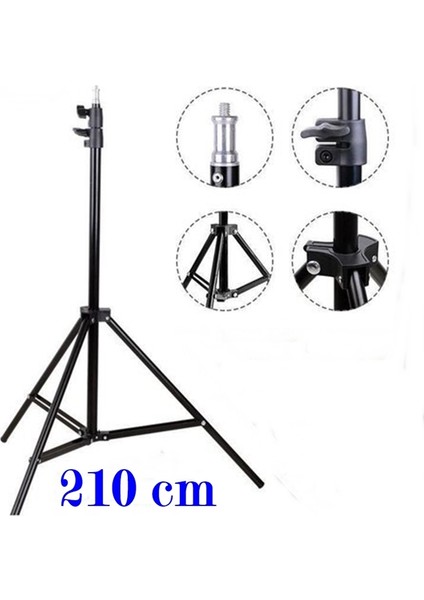2.1 Metre Sarsılmaz Metal Tripod Işık Tripodu Universal Fotoraf Makinesi Tripodu Şemsiye Tripodu fırsatları