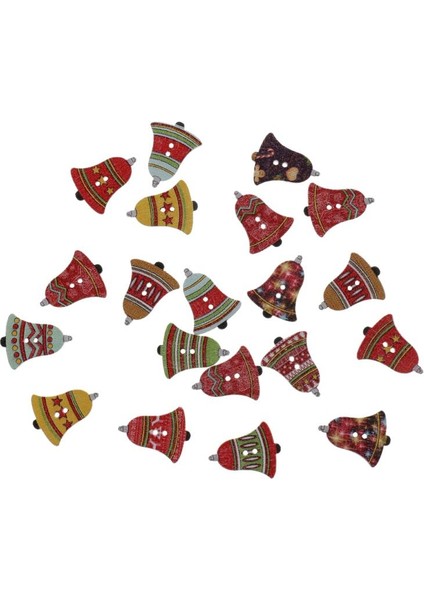 20PCS Noel Zili Ahşap Düğmeler Ahşap Düğme Süsleri Diy Dekorasyonlar (Yurt Dışından) fiyatları