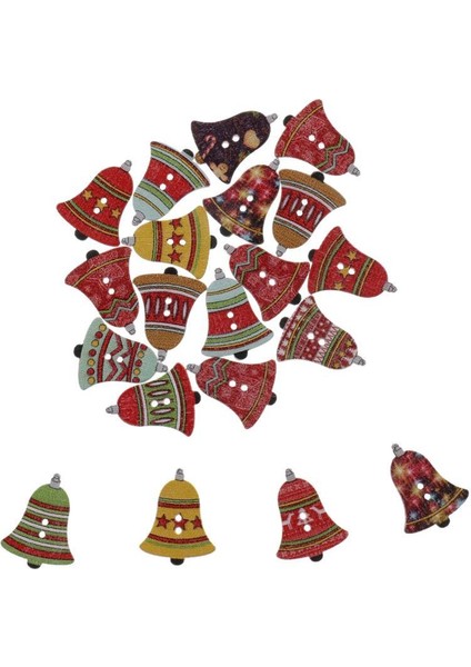 20PCS Noel Zili Ahşap Düğmeler Ahşap Düğme Süsleri Diy Dekorasyonlar (Yurt Dışından) fırsatları