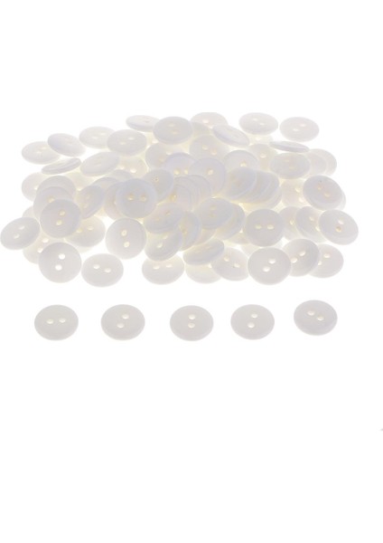 3X100 Şeker Renk 2 Delikli Reçine Düğmesi Dikiş Zanaat Scrapbook 1cm Beyaz 3 Pcs (Yurt Dışından) fiyatları