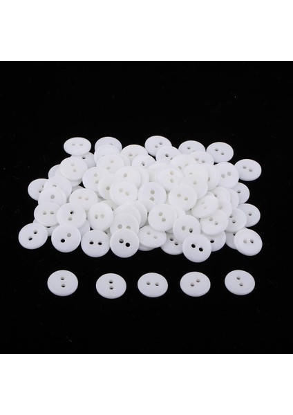 3X100 Şeker Renk 2 Delikli Reçine Düğmesi Dikiş Zanaat Scrapbook 1cm Beyaz 3 Pcs (Yurt Dışından) modelleri