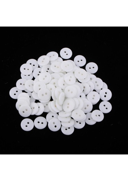 3X100 Şeker Renk 2 Delikli Reçine Düğmesi Dikiş Zanaat Scrapbook 1cm Beyaz 3 Pcs (Yurt Dışından) fırsatları