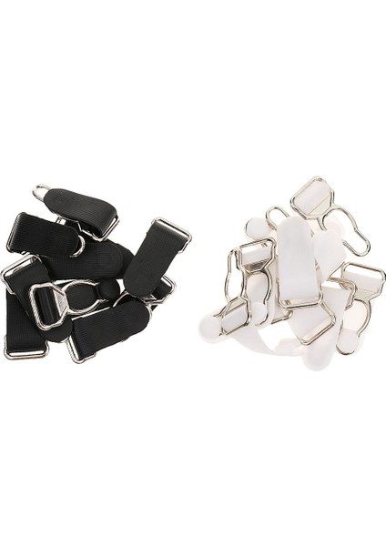 20X Siyah Beyaz Korse Kancalar Askı Klipsleri Jartiyer Kemer Grips Lingerie Accs (Yurt Dışından)