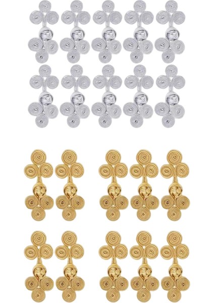 20 Çift Çin Düğüm Düğmeleri Cheongsam Tang Takım Elbise Için Üç Tekerlek (Yurt Dışından)