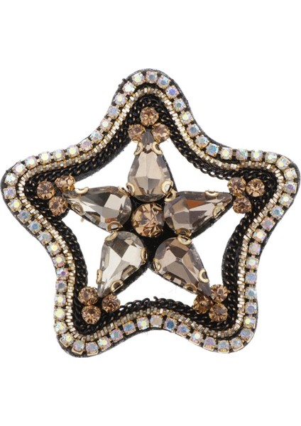 Kristal Yıldız El Yapımı Aplikler Pentagram Yama Dikiş Zanaat Aksesuarları Dıy (Yurt Dışından)