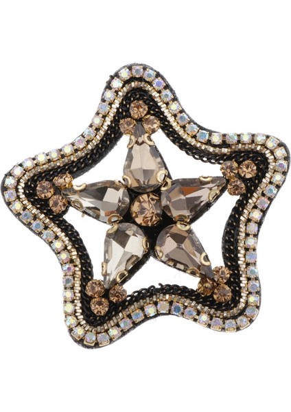 Kristal Yıldız El Yapımı Aplikler Pentagram Yama Dikiş Zanaat Aksesuarları Dıy (Yurt Dışından)