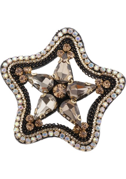 Kristal Yıldız El Yapımı Aplikler Pentagram Yama Dikiş Zanaat Aksesuarları Dıy (Yurt Dışından)