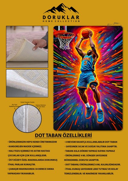 Kaymaz Taban Makinada Yıkanabilir Dijital Baskı Modern Desenli Çocuk Genç Odası Halısı Dot Taban Halı WLD29 fiyatları