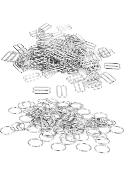 200PCS Metal Iç Çamaşırı Bikini Sütyen Kayışları Ayarlama Slayt Halkaları Şekil 8 0 (Yurt Dışından)