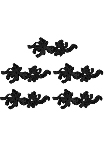 5 Pairs Goldfish Hangbag Dıy Siyah Için Goldfish Çin Düğüm Kurbağa Düğmesi (Yurt Dışından)