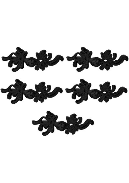 5 Pairs Goldfish Hangbag Dıy Siyah Için Goldfish Çin Düğüm Kurbağa Düğmesi (Yurt Dışından)