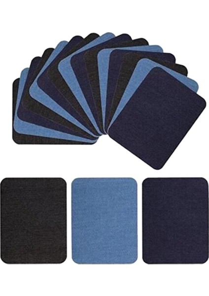 18 Adet Denim Yamalar Dıy Demir Üzerinde Denim Yamalar Jeans Giyim Için 12.5x9.5 cm (Yurt Dışından)