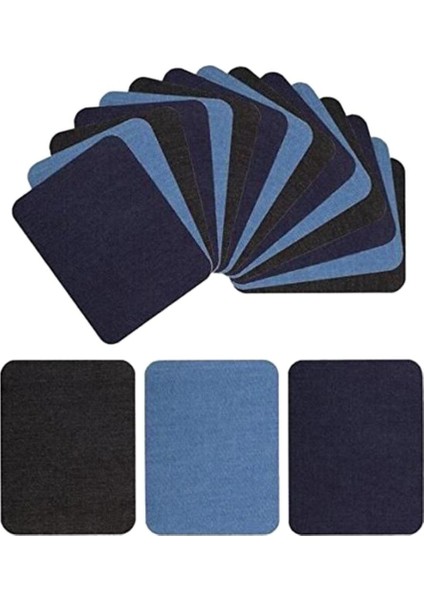 18 Adet Denim Yamalar Dıy Demir Üzerinde Denim Yamalar Jeans Giyim Için 12.5x9.5 cm (Yurt Dışından)