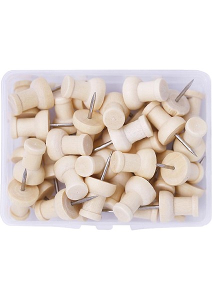 Ahşap Kafa Itme Pimi - 40 Paket - Dekoratif Başparmak Yapış Çelik Pimler El Sanatları (Yurt Dışından) fiyatları